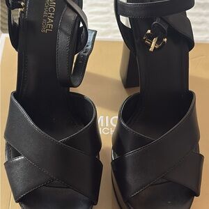 Michael Kors Black Strappy Heels